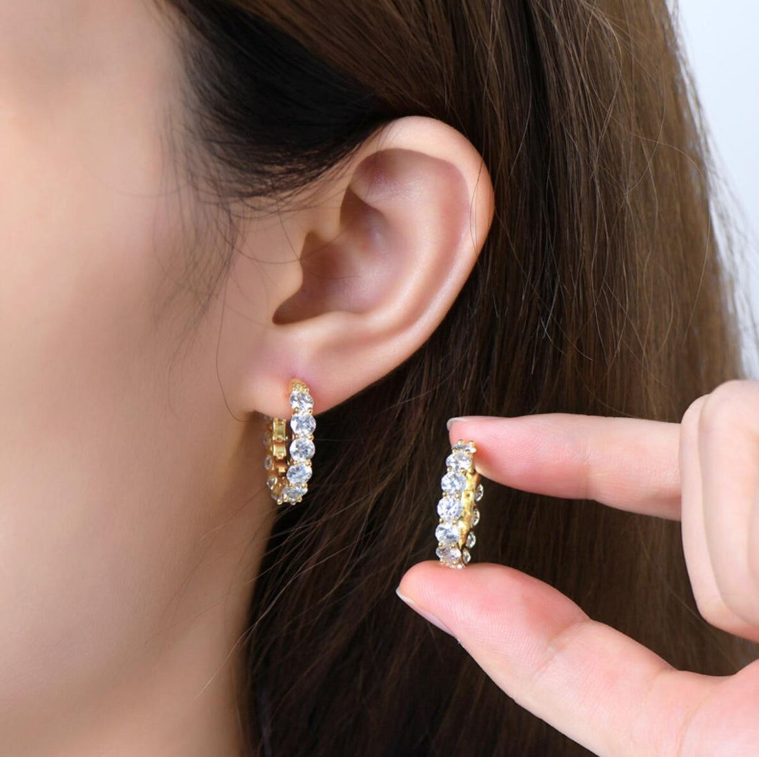 Adorn with Elegance: Diamond Hoop Earrings by Boujee Ice