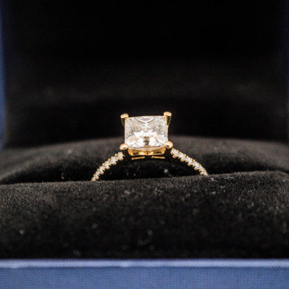 10K Solid Gold 1.5 Carat Princess Cut Diamond Ring from Boujee Ice