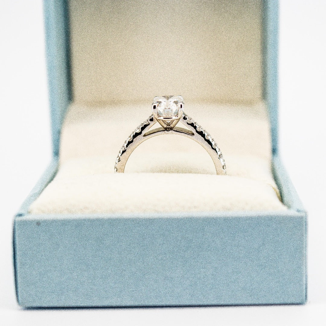 10K Solid Gold Oval Cut Diamond Solitaire Ring from Boujee Ice