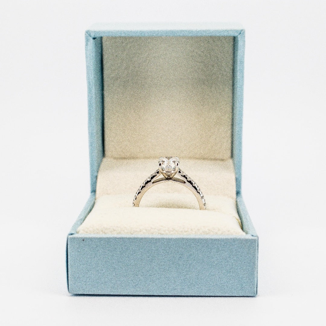 10K Solid Gold Oval Cut Diamond Solitaire Ring from Boujee Ice