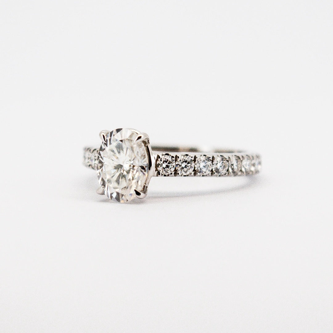 10K Solid Gold Oval Cut Diamond Solitaire Ring from Boujee Ice
