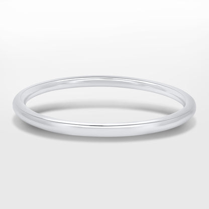 Sterling Silver S925 on Trend Simple Round Bangle