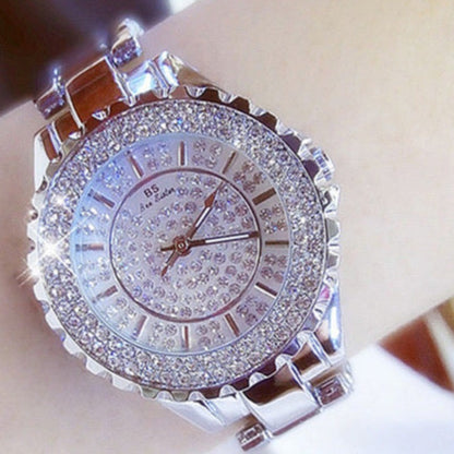 Crystal Diamante Gold or Silver Dress Watch for Women by Boujee Ice