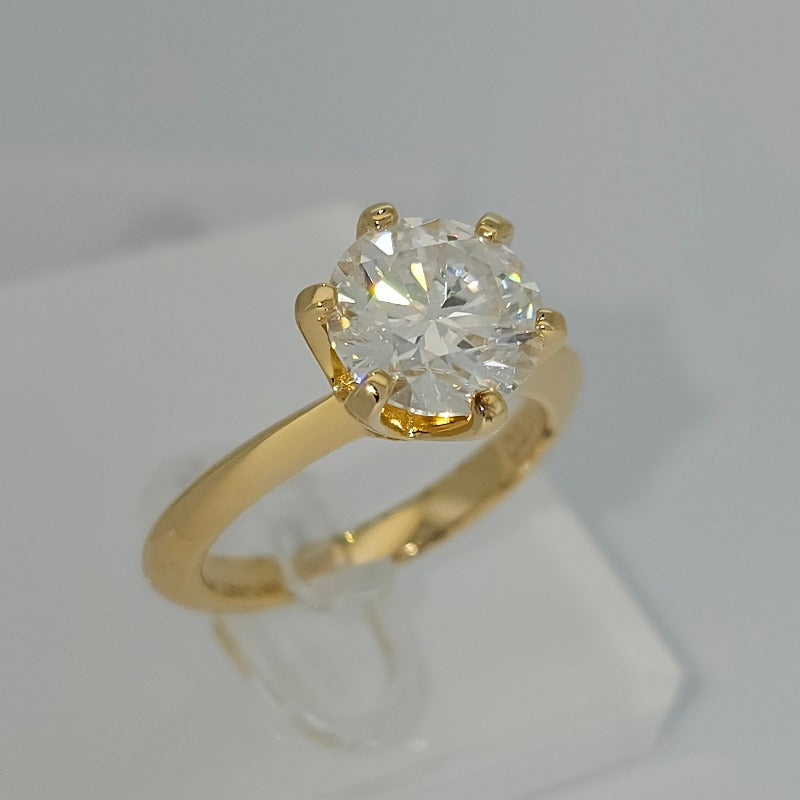 Beautiful Timeless Classic Diamond Solitaire Ring by Boujee Ice