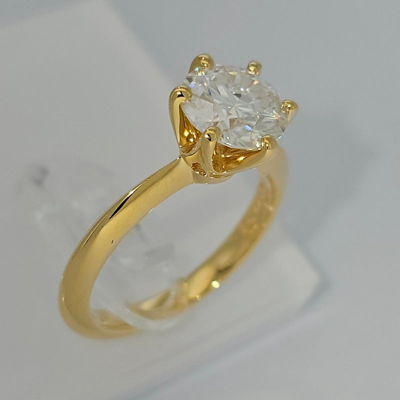 Beautiful Timeless Classic Diamond Solitaire Ring by Boujee Ice