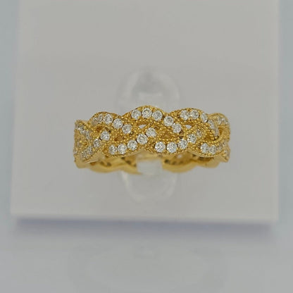 Diamond Unisex Cuban Link Ring from Boujee Ice