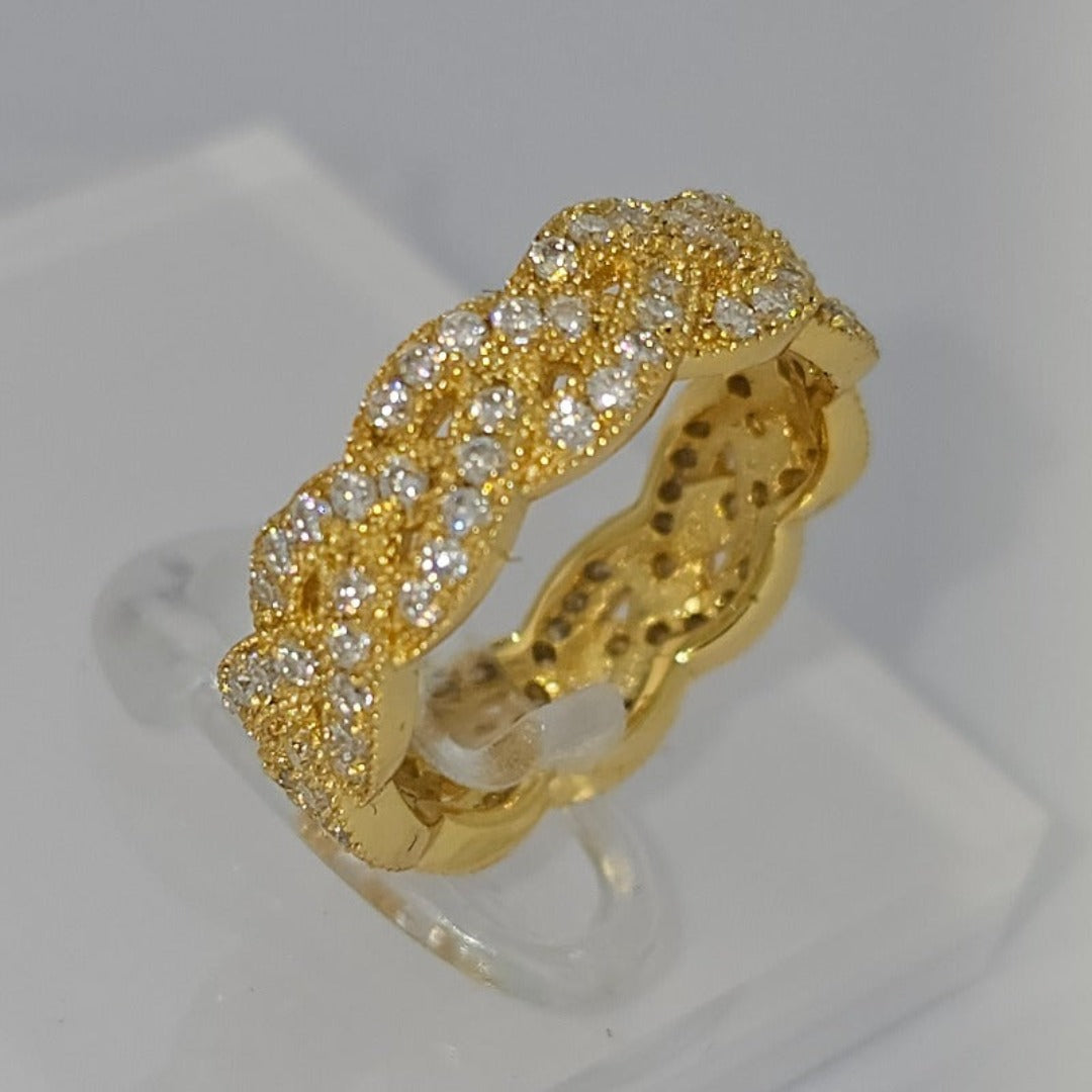 Diamond Unisex Cuban Link Ring from Boujee Ice