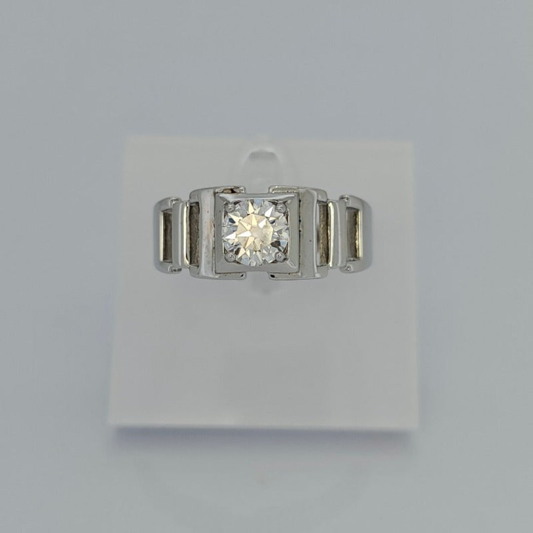 Masculine Diamond White Gold Men's Ring from Boujee Ice