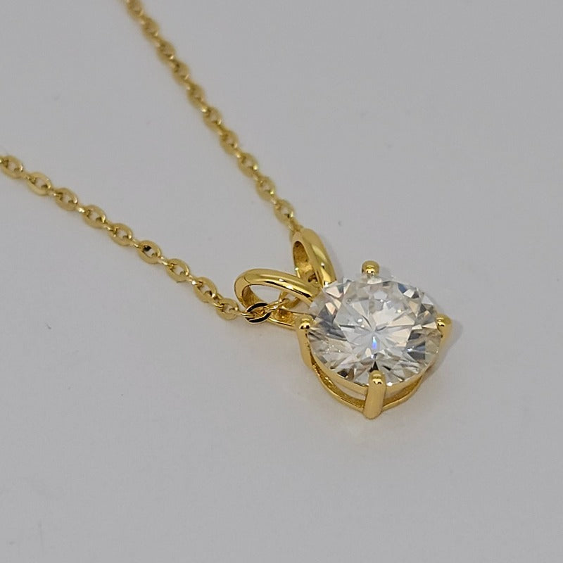 Stunning Dazling Solitaire Diamond Necklace Pendant from Boujee Ice