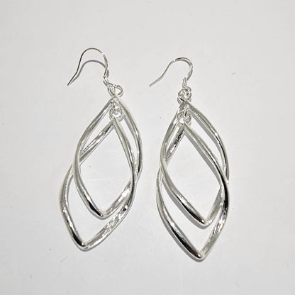 Sterling Silver Double Drop Earrings from Boujee Ice