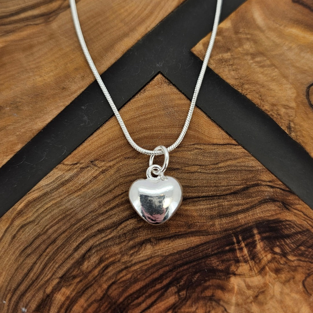 S925 Silver Heart Pendant Necklace from Boujee Ice