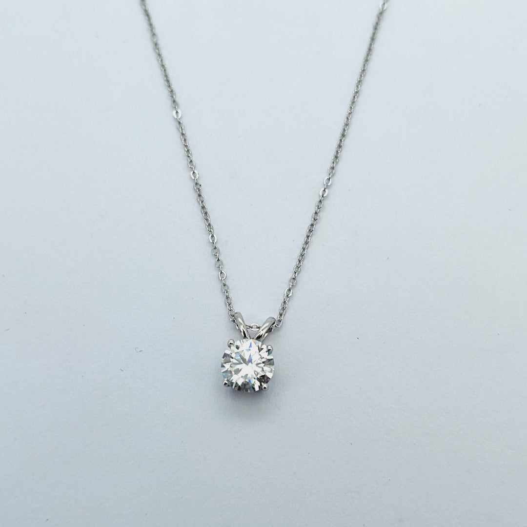 Stunning Dazling Solitaire Diamond Necklace Pendant from Boujee Ice