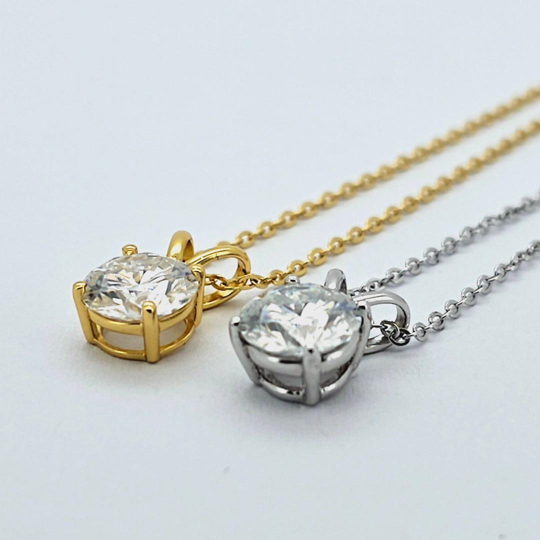 Stunning Dazling Solitaire Diamond Necklace Pendant from Boujee Ice