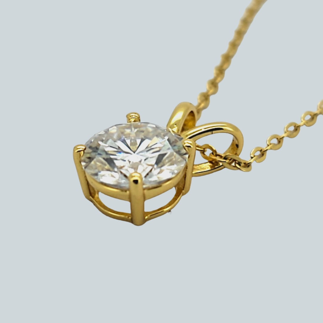 Stunning Dazling Solitaire Diamond Necklace Pendant from Boujee Ice