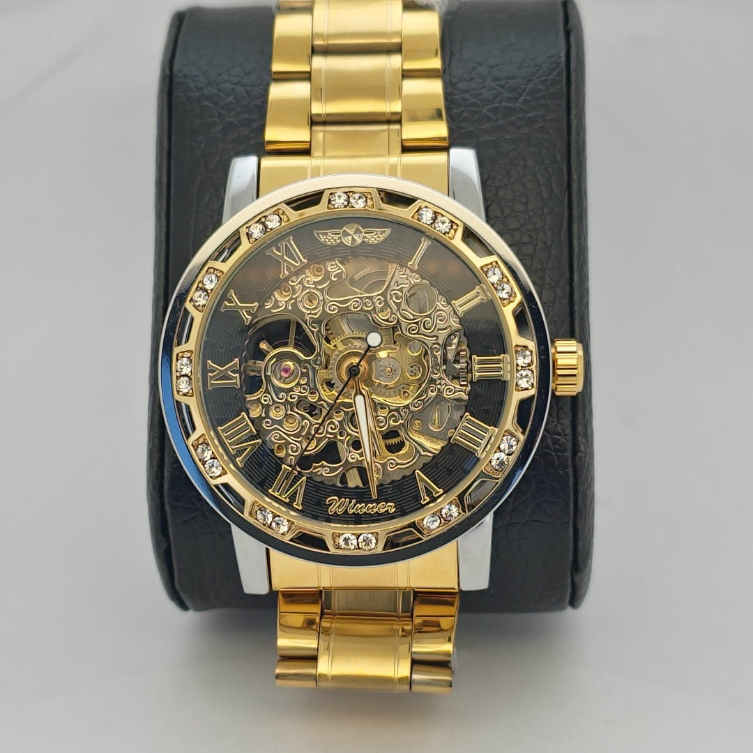 Boujee Luxury Male Mechanical Skeleton Wrist Watch