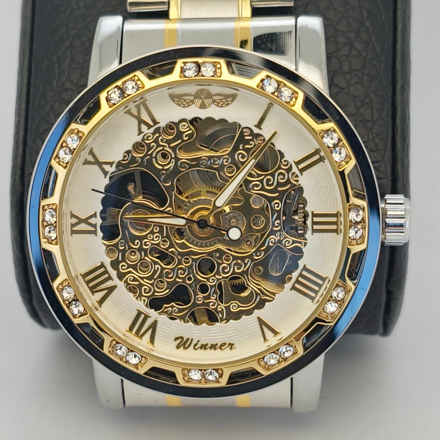 Boujee Luxury Male Mechanical Skeleton Wrist Watch