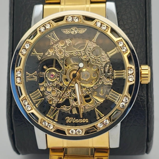 Boujee Luxury Male Mechanical Skeleton Wrist Watch