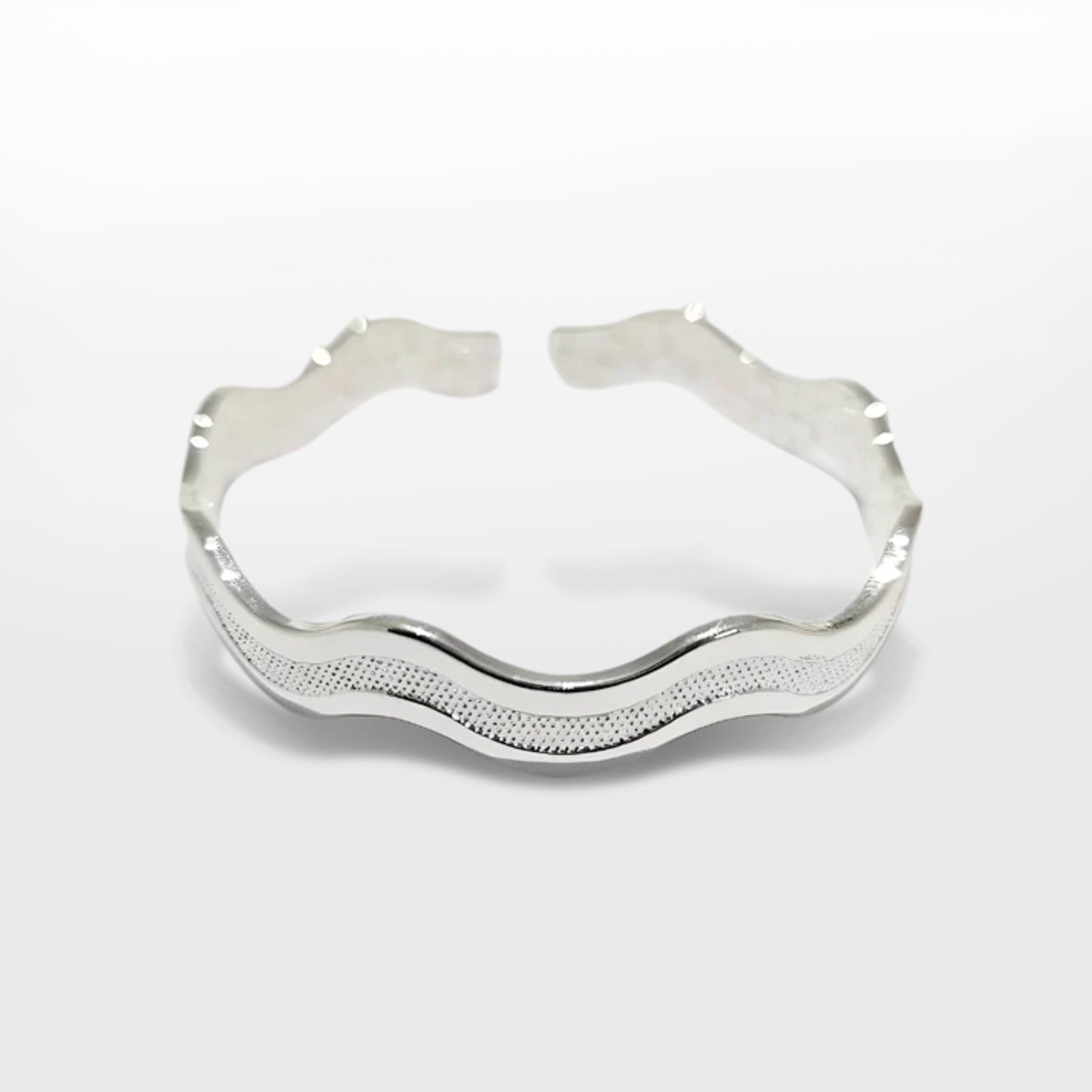 Wave Open Cuff Bangle