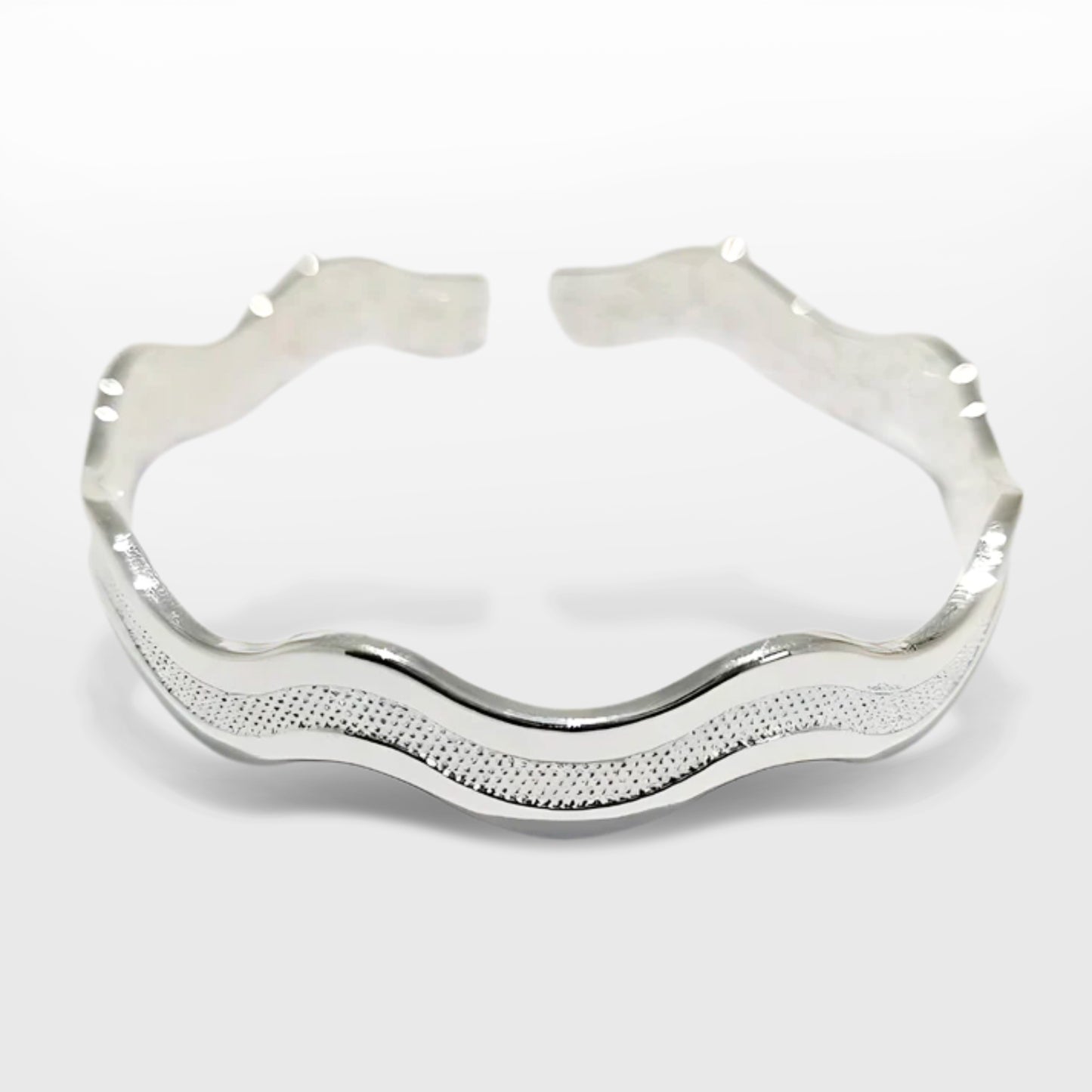 Wave Open Cuff Bangle