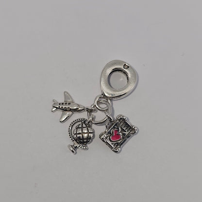 Plane, World Globe and Suitcase Charm for Charm Bracelets from Boujee Ice