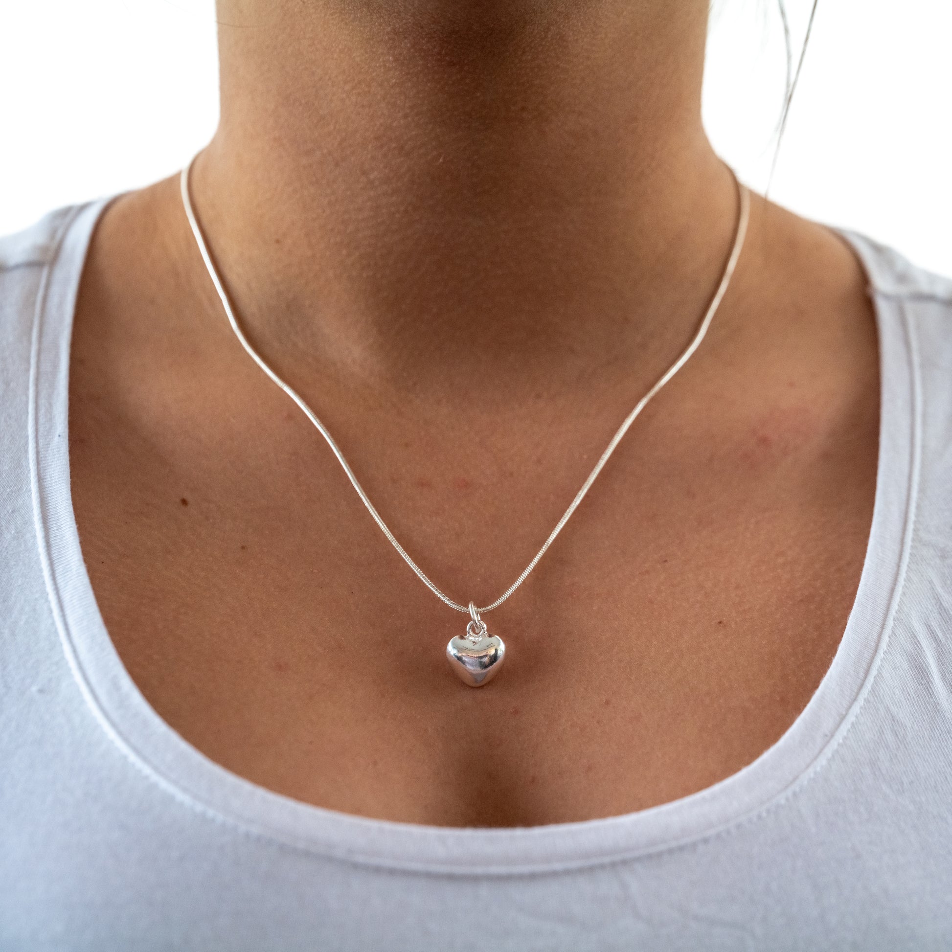 S925 Silver Heart Pendant Necklace from Boujee Ice