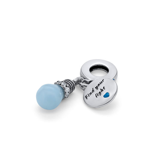 Find Your Light Luminous Lightbulb Charm for Charm Bracelets by Boujee Ice