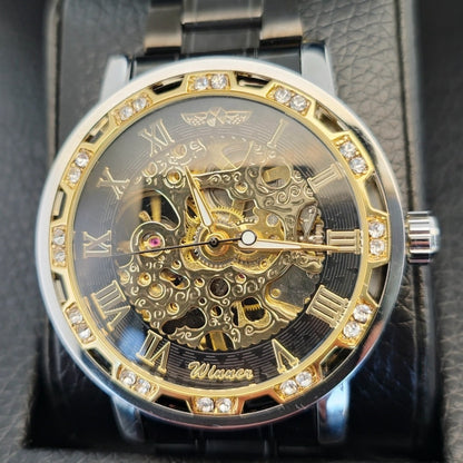 Boujee Luxury Male Mechanical Skeleton Wrist Watch