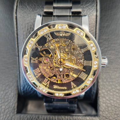 Boujee Luxury Male Mechanical Skeleton Wrist Watch