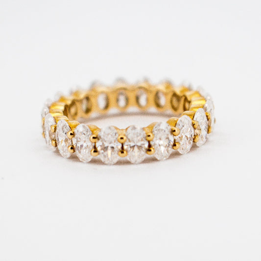 Solid Gold Band of Oval Diamonds by Boujee Ice