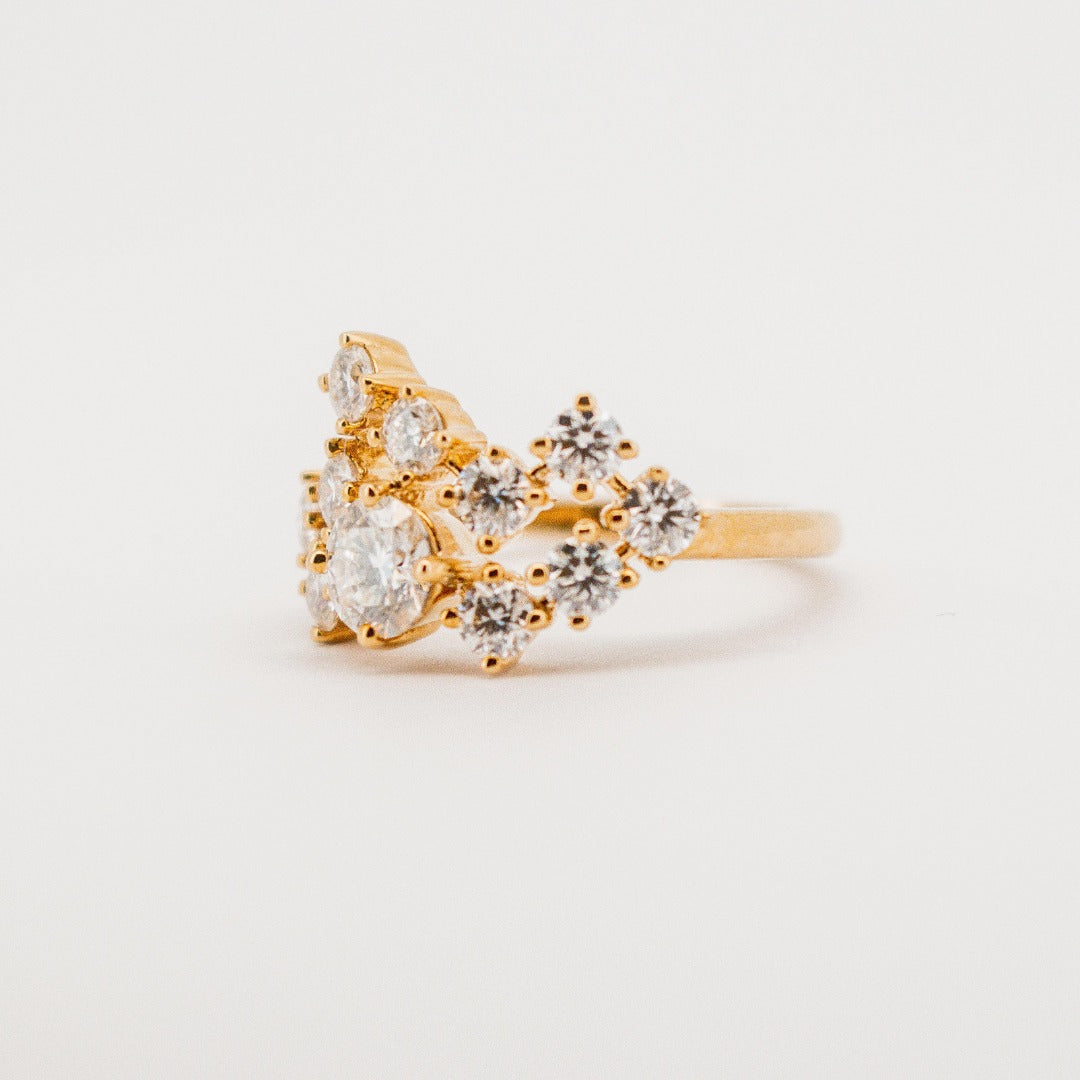 Beautiful Brilliant Diamond cluster Designer Ring from Boujee Ice