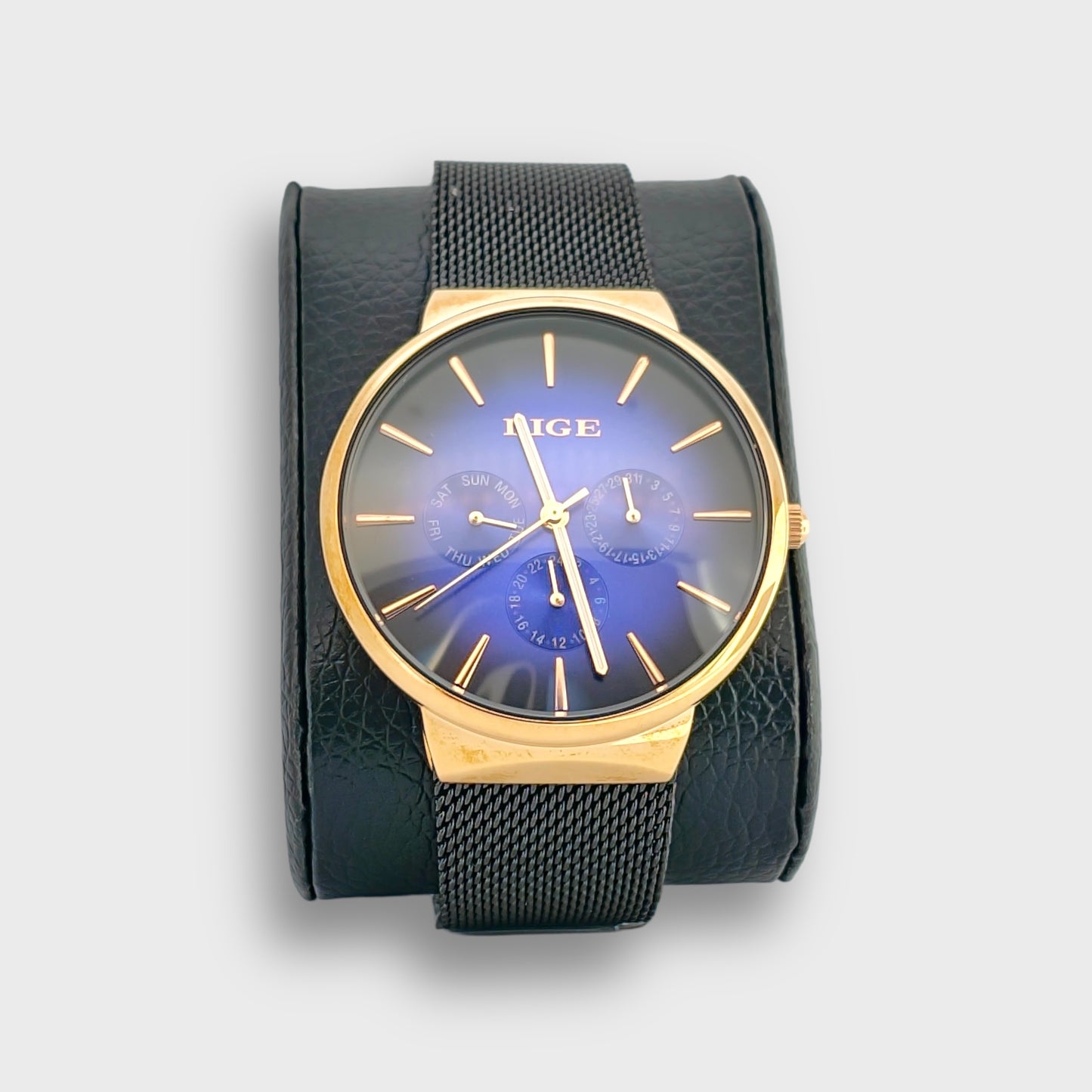 Top Brand LIGE Luxury Ultra-Thin Unisex Quartz Watch in Red Green or Blue