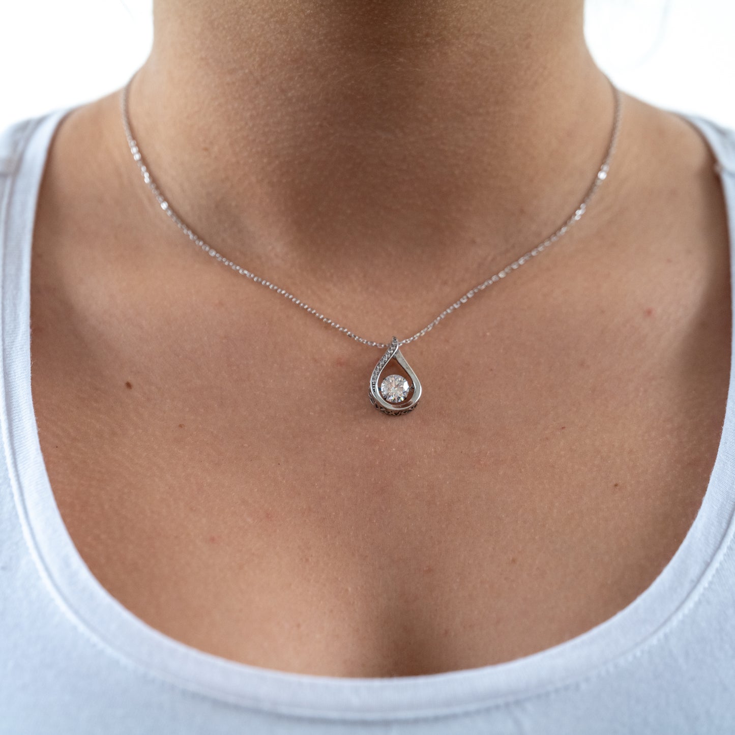 Teardrop Diamond Pendant